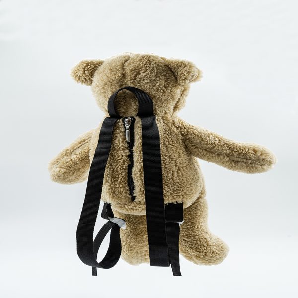 Teddy Bear Plush Backpack - Brown - Image 2