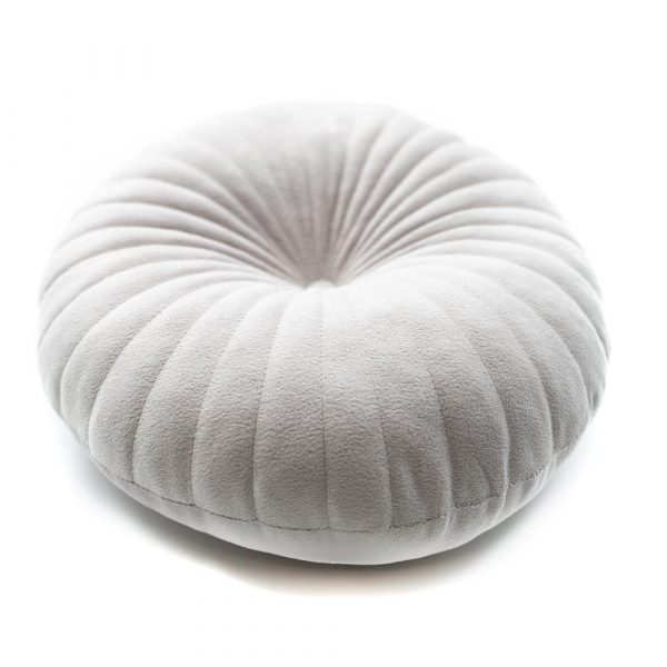 Velvet Round Tasseled Pillow- Navy Blue - Image 2