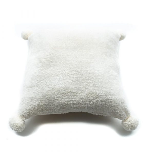Square Filled Pompom Pillow - Image 2