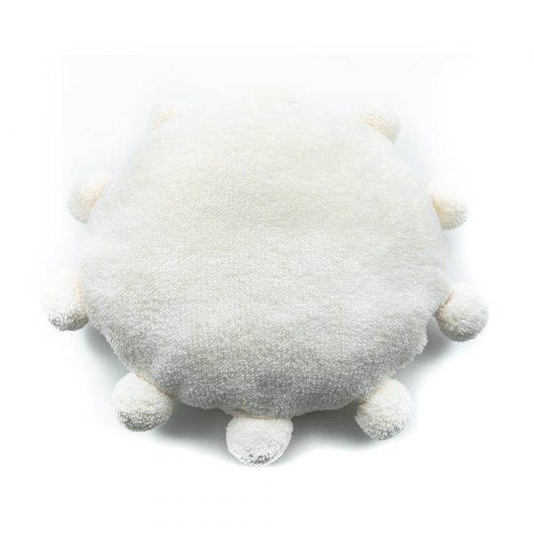 Round Filled Pompom Pillow - Image 3