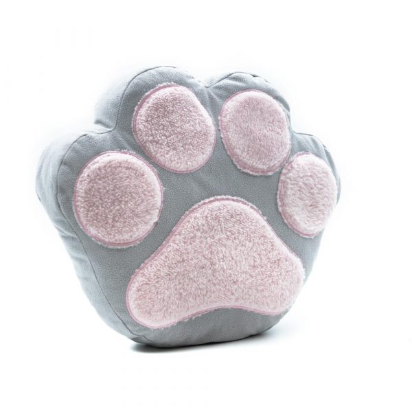 Cat Paw Decorative Pillow-Grey - Image 3