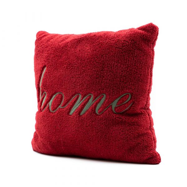 Square Filled Pillow- Claret Red - Image 2