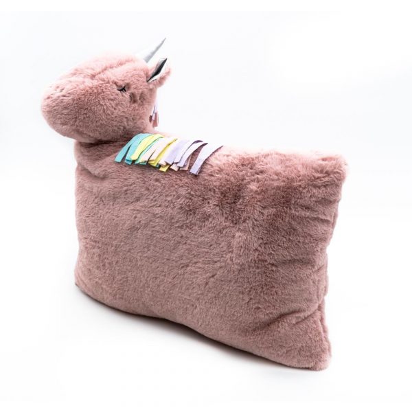 Unicorn Plush Decorative Pillow-Pink - Image 2