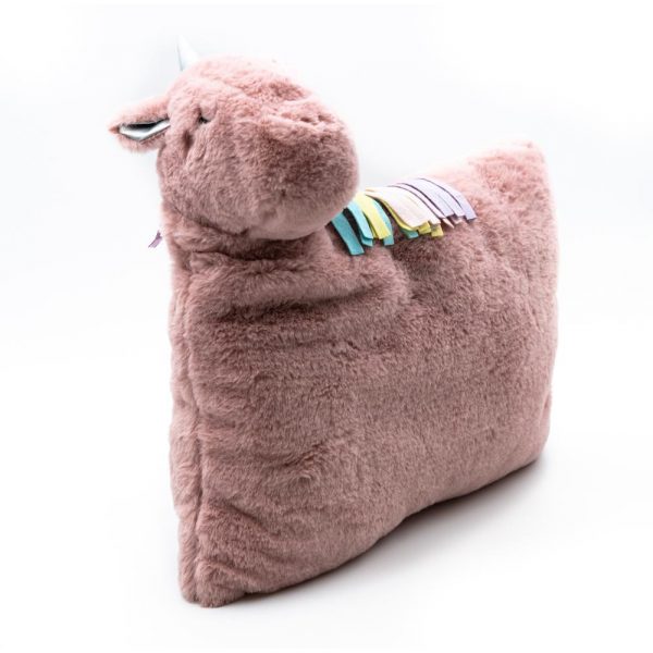 Unicorn Plush Decorative Pillow-Pink - Image 3