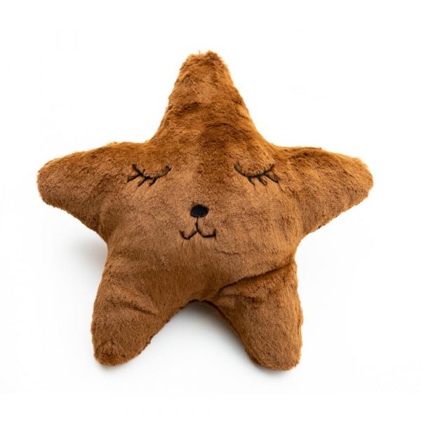 Star Plush Decorative Pillow- Brown - Image 3