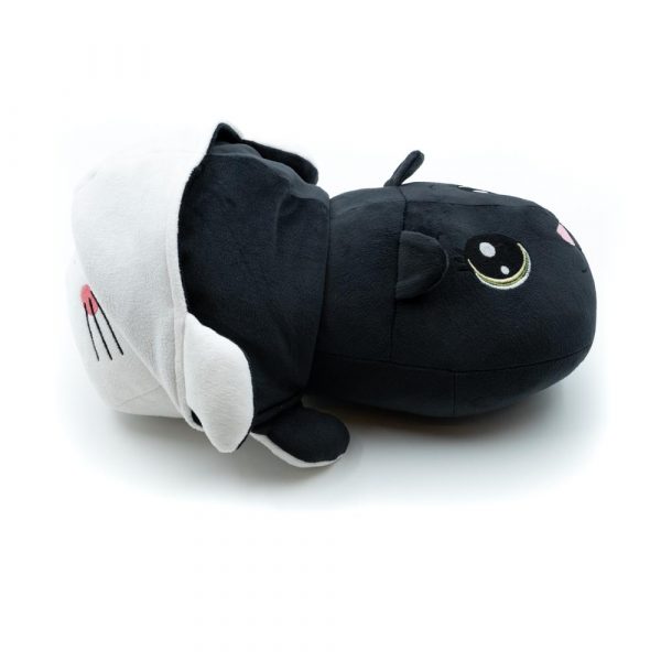 Double Sided Transforming Black and White Cat Pillow - Image 3